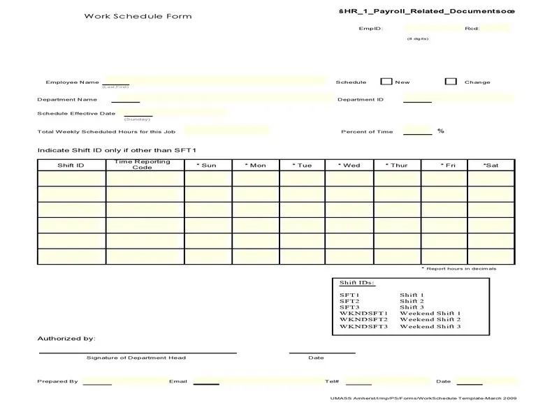 Employee Shift Schedule Excel 15