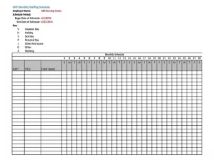 Employee Shift Schedule Excel 17