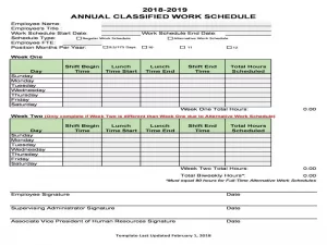 Employee Shift Schedule Excel 20