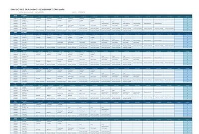 Employee Training Schedule Template Excel Featured