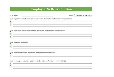 Employee self evaluation Feratured