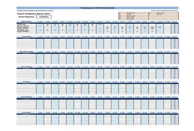 Employee work schedule template monthly Featured