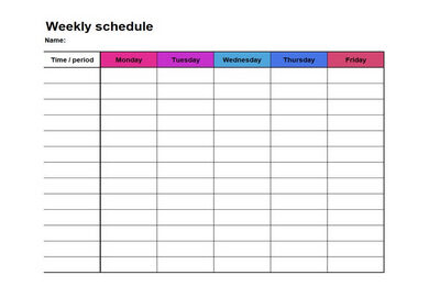 Excel template for weekly schedule featured