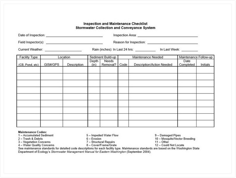 Facility Maintenance Schedule Excel Template 05
