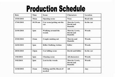 Film Production Schedule Template Featured
