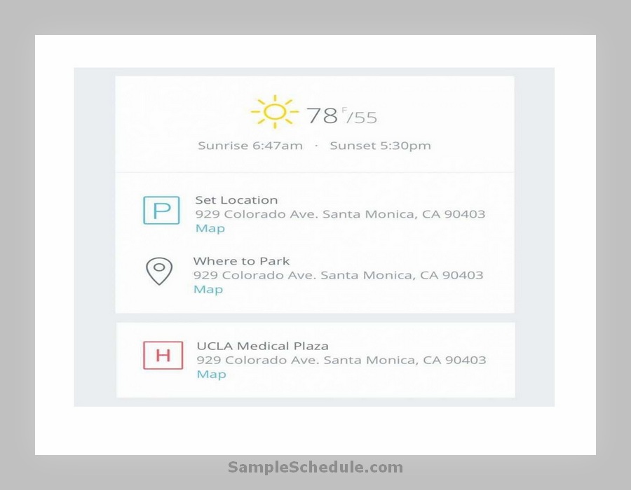 Film Production Schedule Template Word