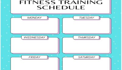 Weekly Fitness Training Schedule