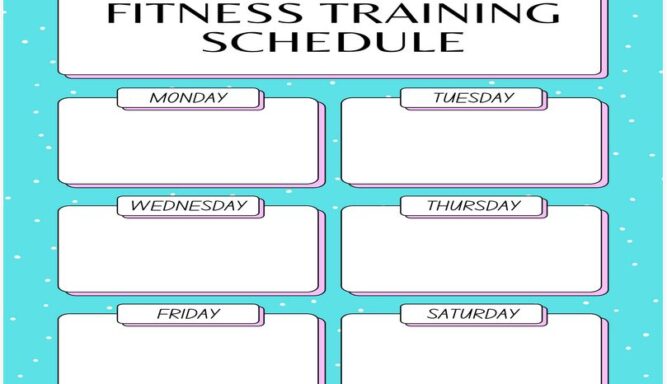 Weekly Fitness Training Schedule