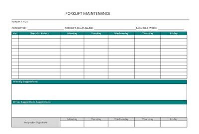 Forklift Maintenance Schedule Featured