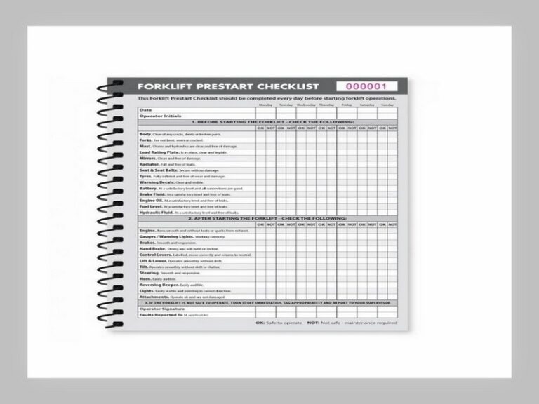 12 Free Forklift Maintenance Schedule Template: Keep Your Forklifts in 12 Free Forklift Maintenance Schedule Template: Keep Your Forklifts in