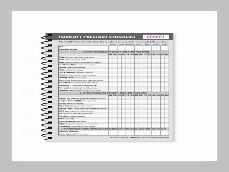 Forklift Maintenance Schedule Template 04