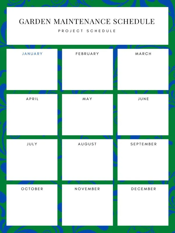 Garden Maintenance Schedule 01