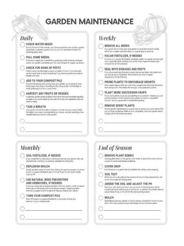 Garden Maintenance Schedule 05