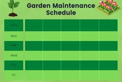 Garden Maintenance Schedule Template Featured