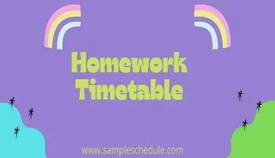 Homework Timetable Template Featured