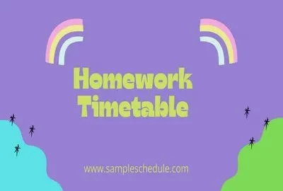 Homework Timetable Template Featured