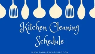 Kitchen Cleaning Schedule Featured