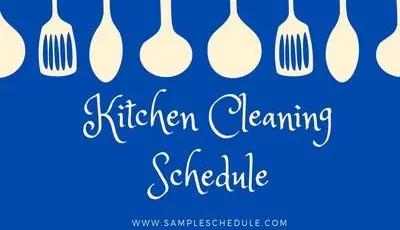 Kitchen Cleaning Schedule Featured