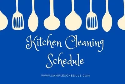 Kitchen Cleaning Schedule Featured