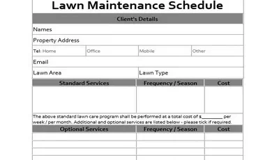 Lawn Maintenance Schedule Template Featured