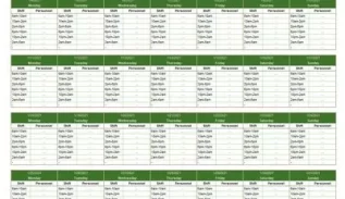 Monthly Employee Shift Schedule Template Excel