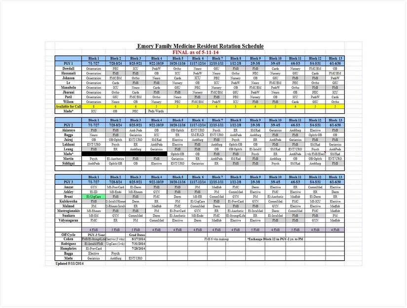 On Call Rotation Schedule Template 07