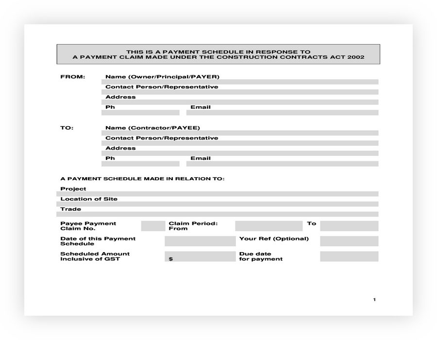 Payment Schedule Contract Template 41