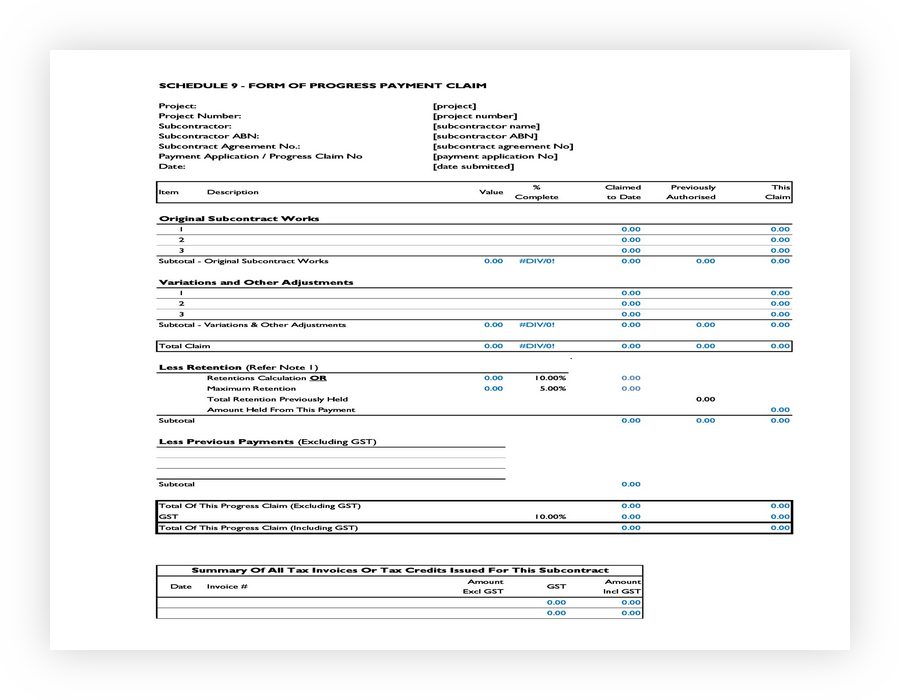 Payment Schedule Contract Template 44