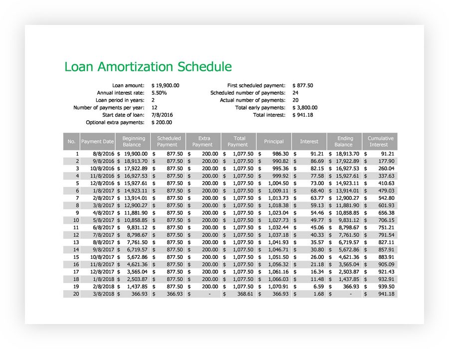 Payment Schedule Template 13