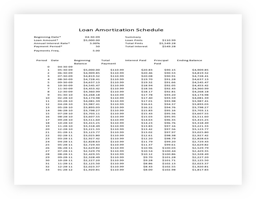 Payment Schedule Template 17