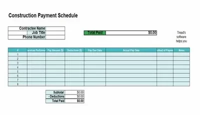 Payment Schedule for Construction Featured