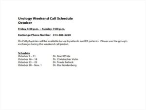 13+ Outstanding On Call Rotation Schedule Template – sample schedule