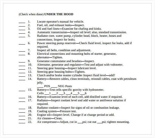 Preventive Maintenance Schedule for Trucks