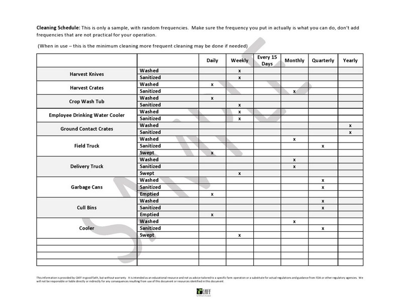 Printable Cleaning Schedule Template 17