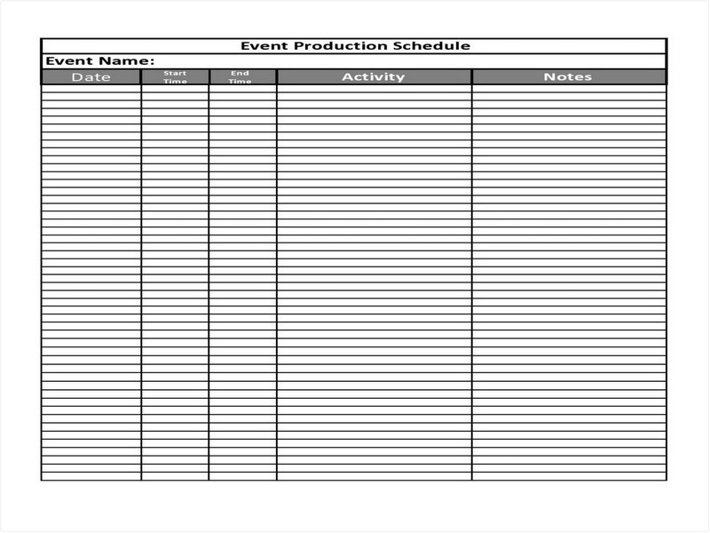 Production Schedule Template 24
