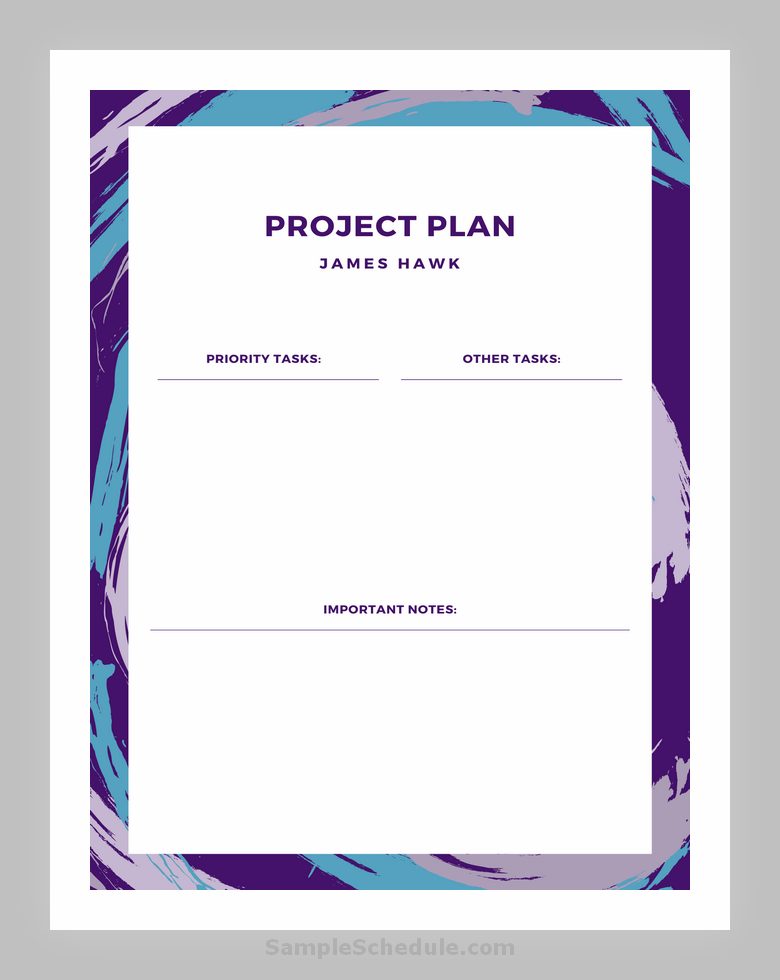 Project Plan Template 05