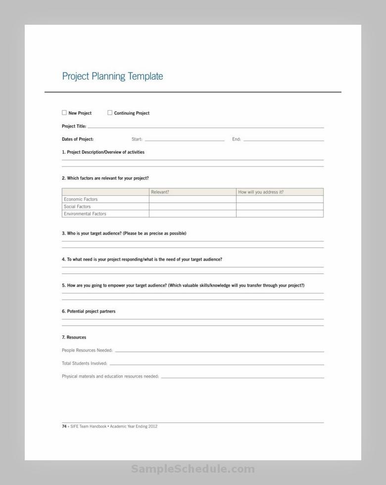 Project Plan Template 14