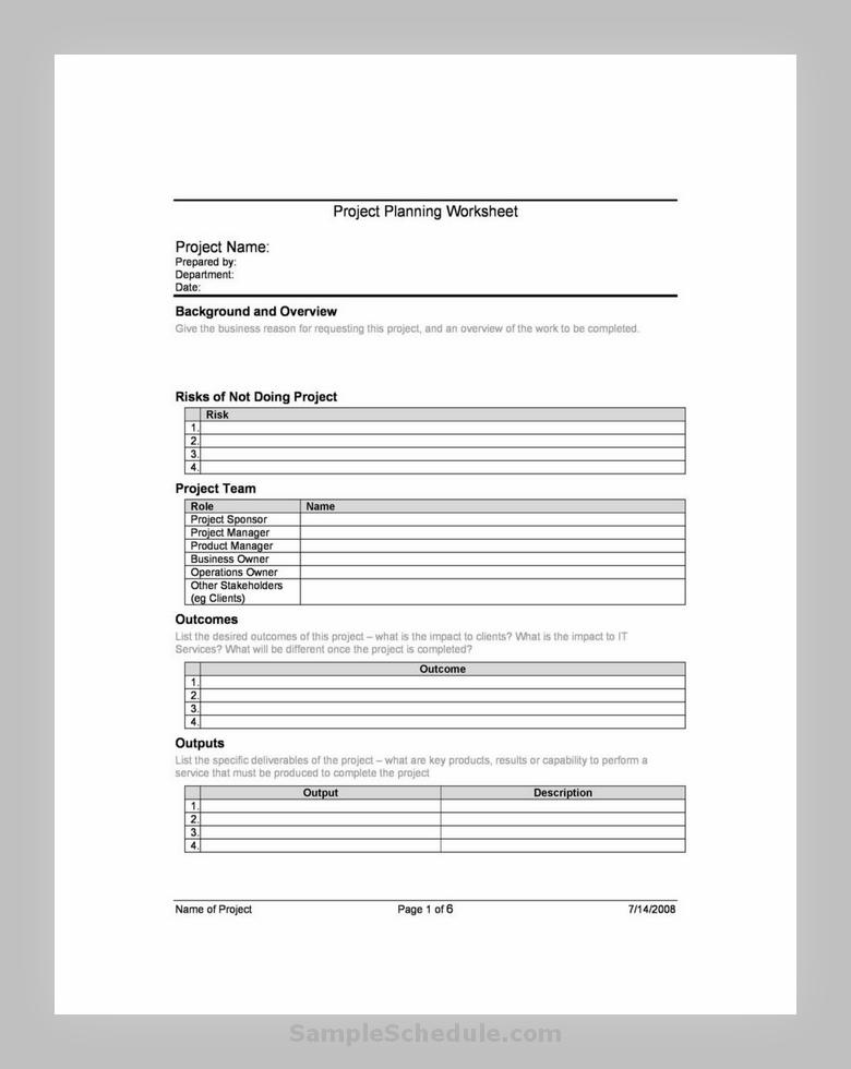 Project Plan Template 18