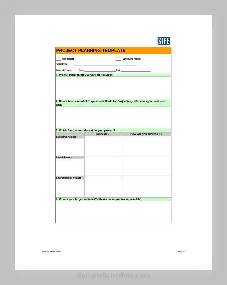 Project Plan Template 20