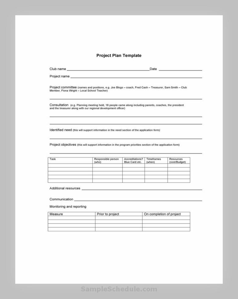 Project Plan Template 22