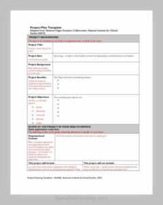 53 Free Project Plan Template [PDF, Excel, Word,] – sample schedule