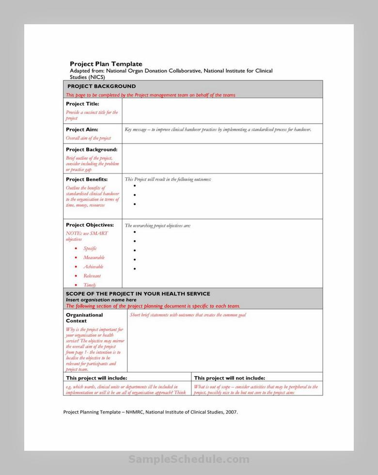 Project Plan Template 24