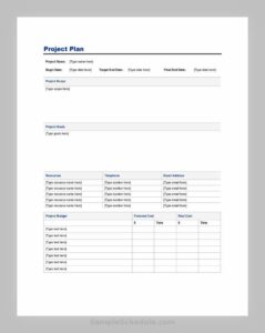 53 Free Project Plan Template [PDF, Excel, Word,] – sample schedule