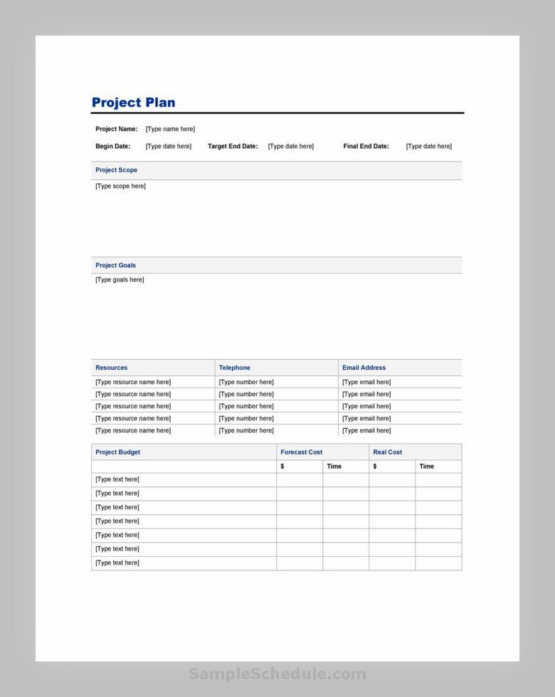 Project Plan Template 28