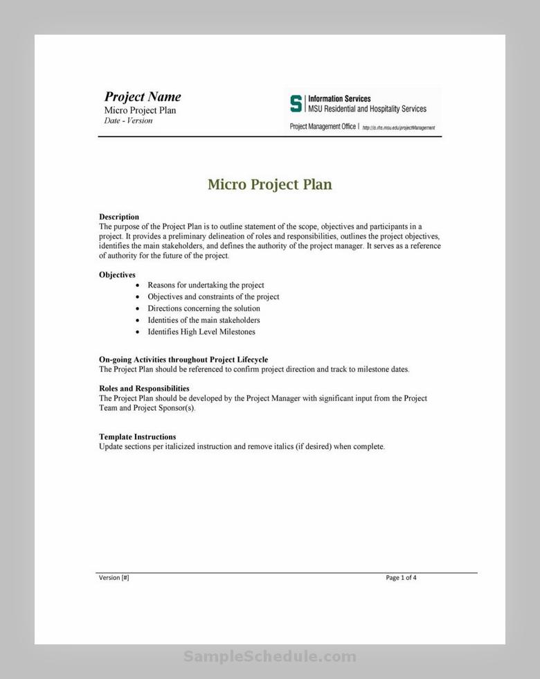 Project Plan Template 39