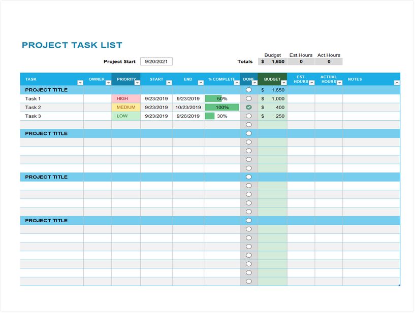 database design for task scheduler