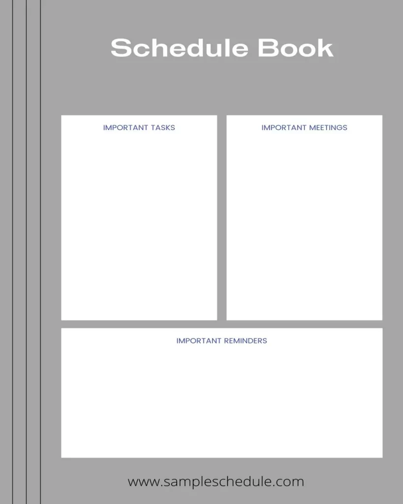 Schedule Book Template 04