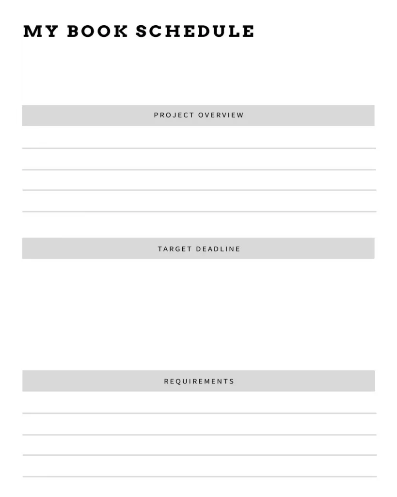 Schedule Book Template 05