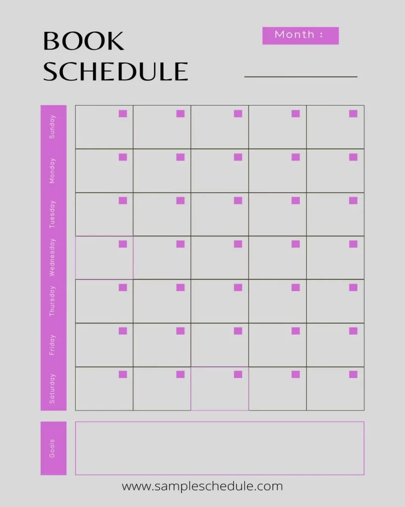 Schedule Book Template 07