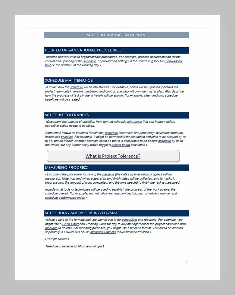 Schedule Management Plan Template 03